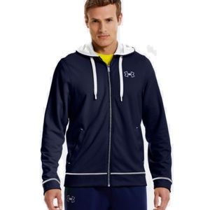 Under Armour Men’s Full Zip Hoodie Fleece Lined Size XL in Black with Red Detail